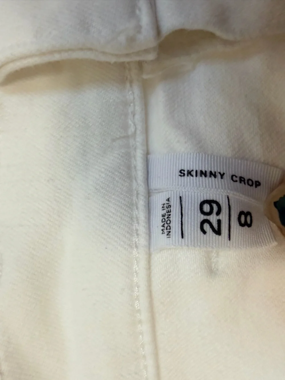 LOFT Skinny Crop Jeans White High-Rise Frayed Hem Sz 29/8 Coastal Classic Summer